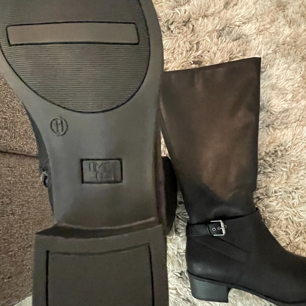 Time & Tru Buckled Boots, Color: Black, Size: 11